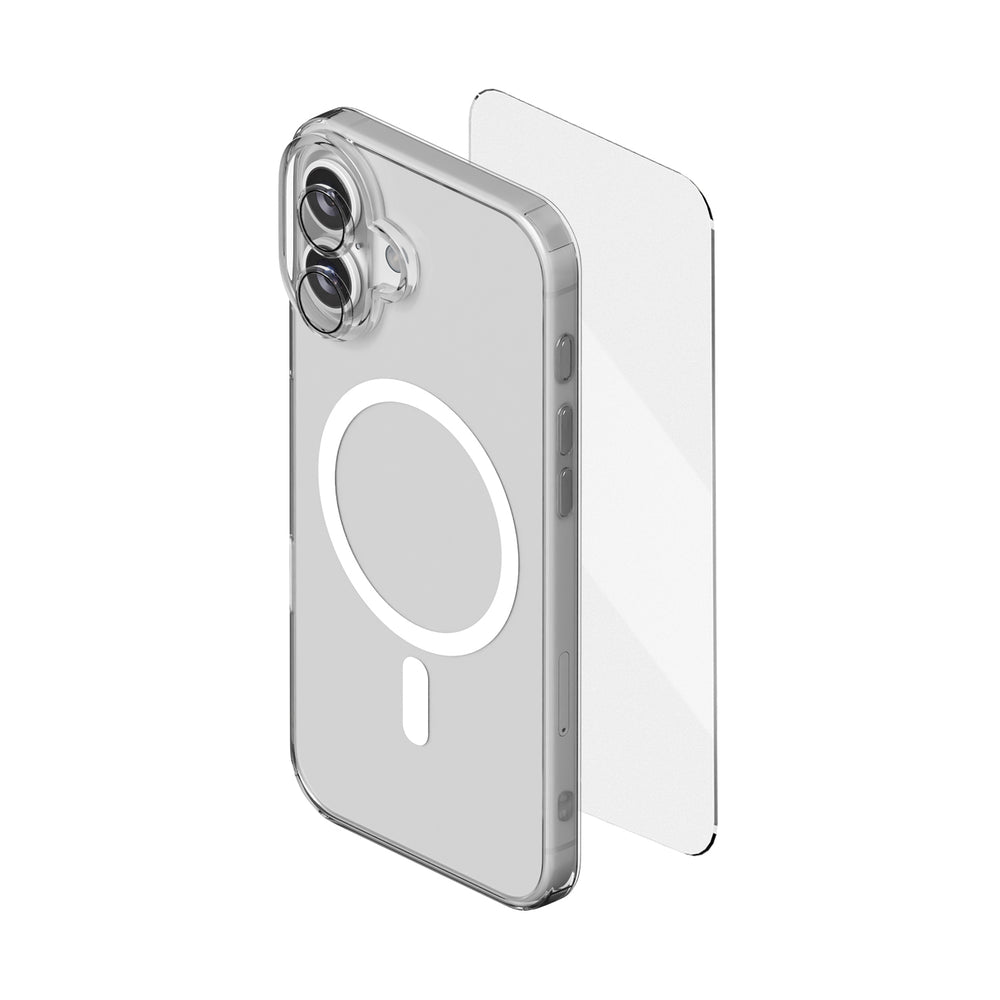 ESSE MagSafe AirSkin 3 in 1 Case - iPhone 16 - 6.1  Includes Clear MagSafe Case + Tempered Glass + Lens Protector