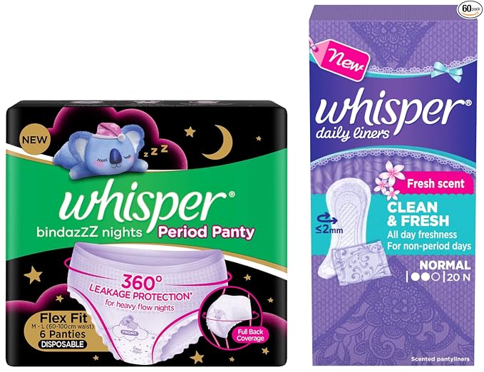 Whisper Bindazzz Nights XXL+ Overnight Pads
