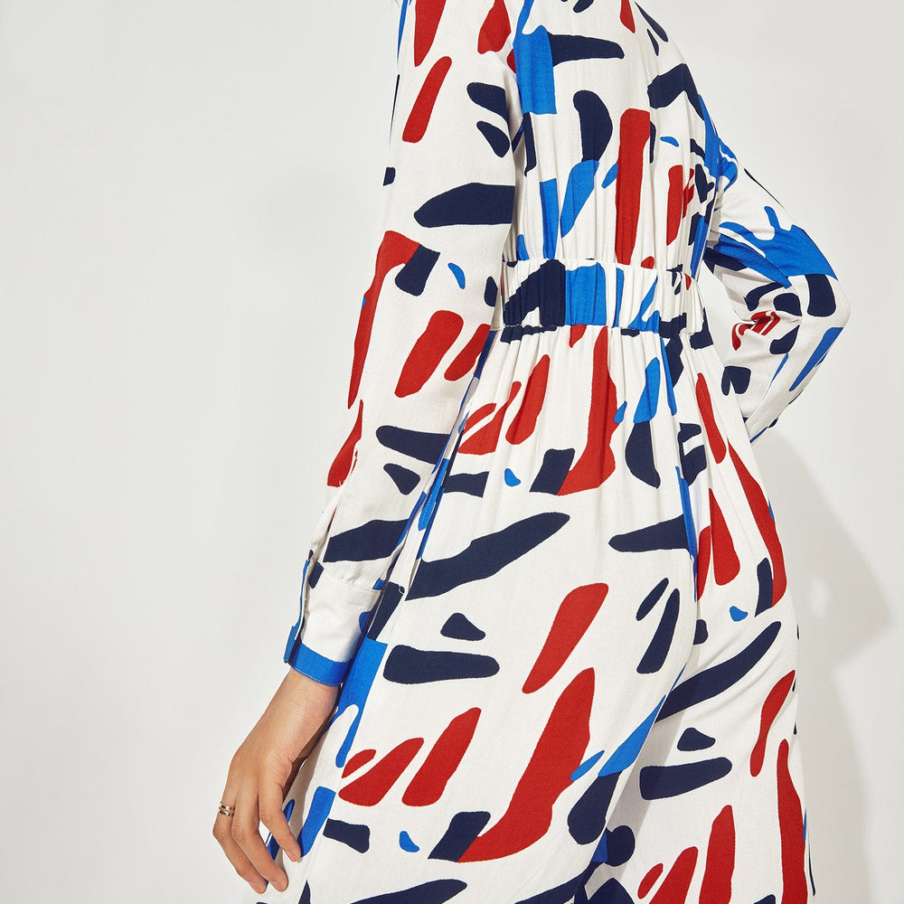 
                      
                        Abstract Print Belted Jumpsuit
                      
                    