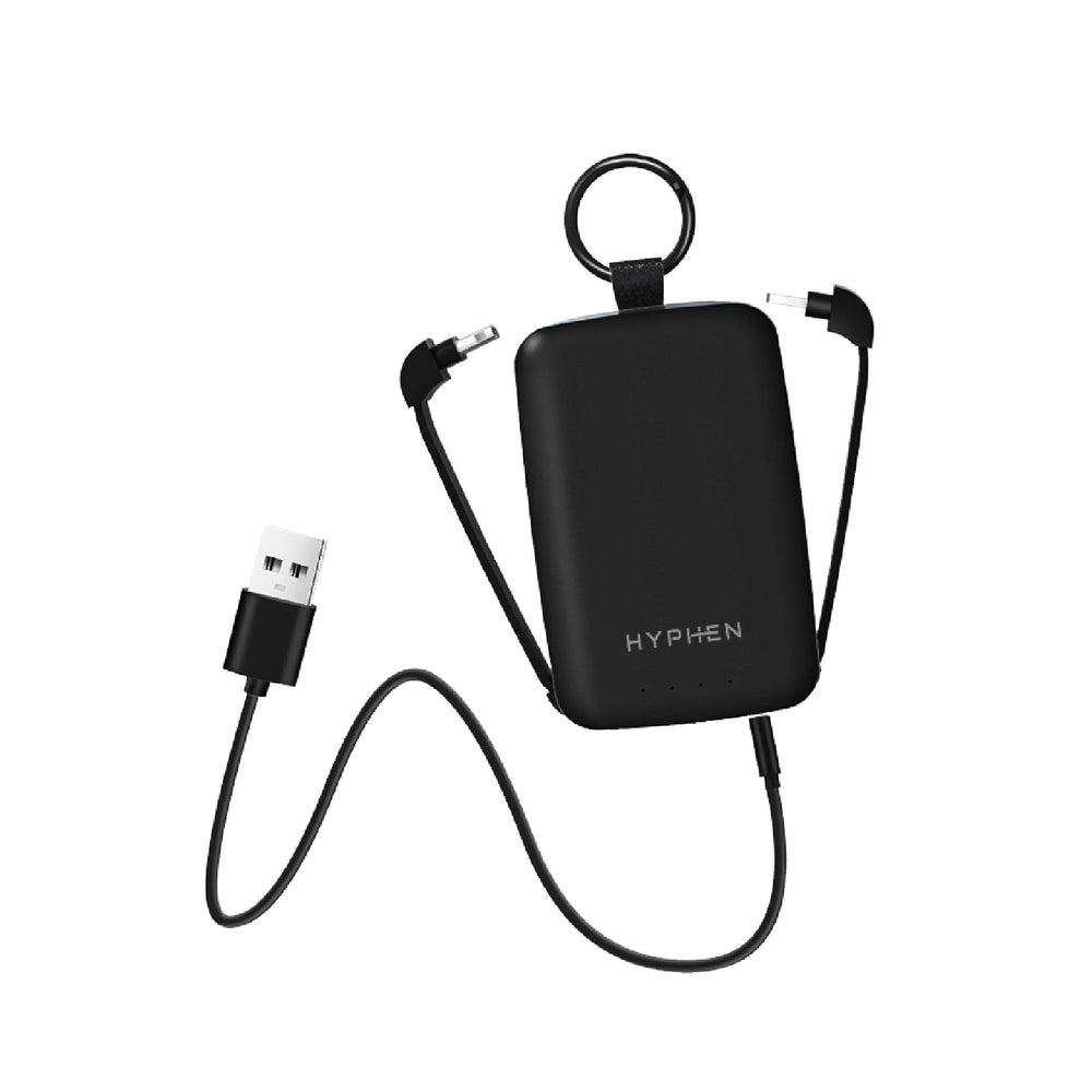 HYPHEN RESCUE Key Ring Emergency Power bank - Black