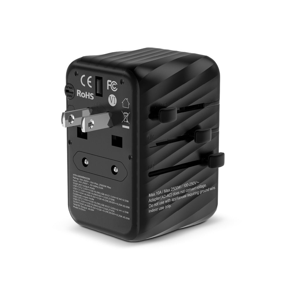 
                      
                        HYPHEN CHARGEPOINT GaN Universal Travel Adaptor 100W - Black
                      
                    