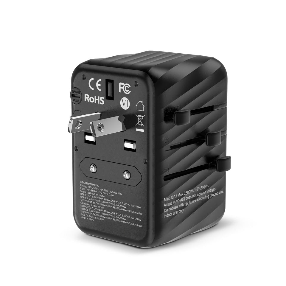 
                      
                        HYPHEN CHARGEPOINT GaN Universal Travel Adaptor 100W - Black
                      
                    