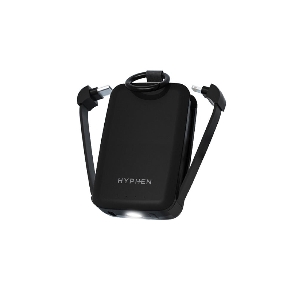 HYPHEN RESCUE Key Ring Emergency Power bank - Black