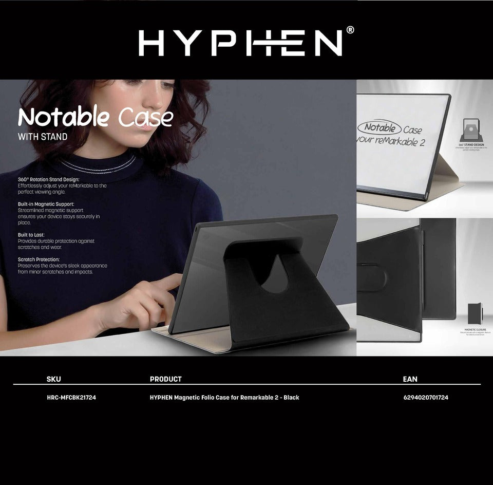 
                      
                        HYPHEN Stand Case for Remarkable 2 - Black
                      
                    